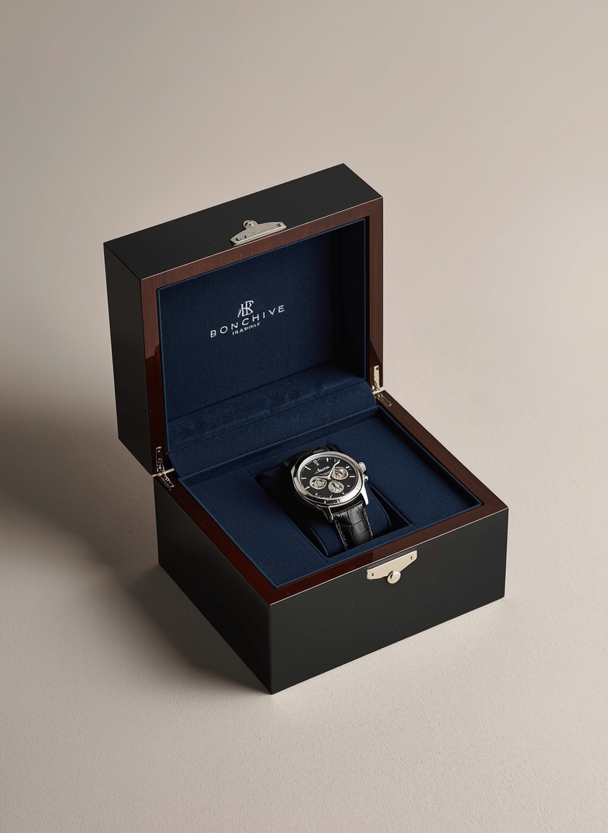 Luxury watch presentation box with premium materials