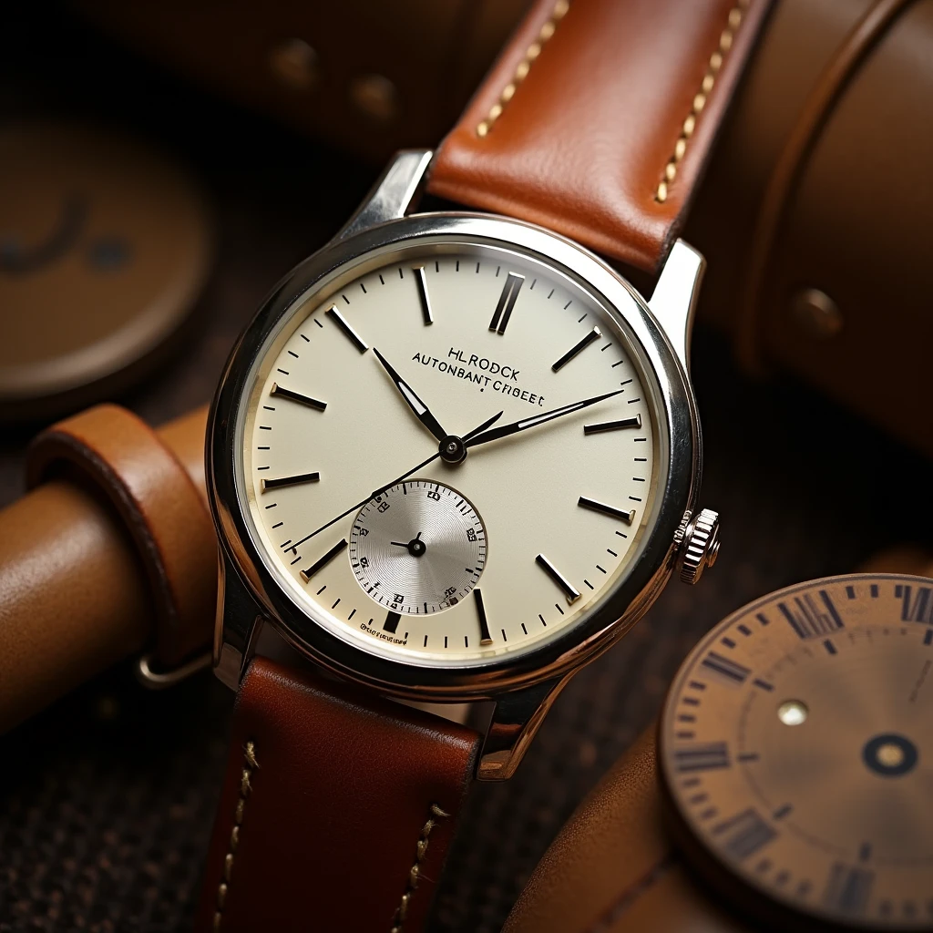 Classic Heritage automatic watch with leather strap
